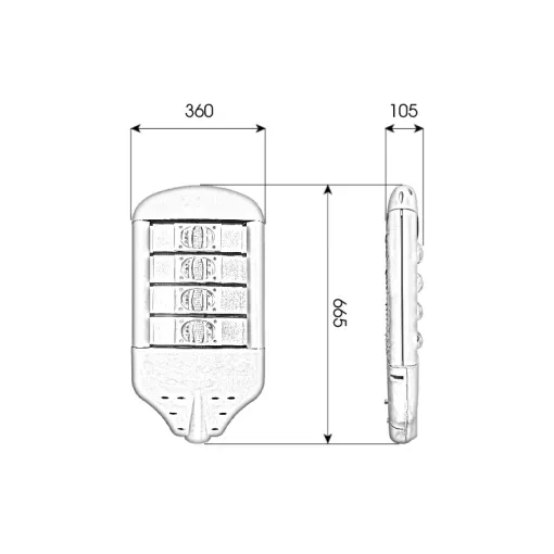 Đèn đường cao áp 200W Hiệu suất phát quang cao - D03 - Ảnh 9