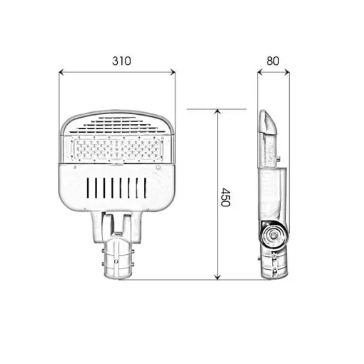 Đèn đường nông thôn 50W HKLED nhá máy sản xuất đèn LED uy tín - D14 - Ảnh 5