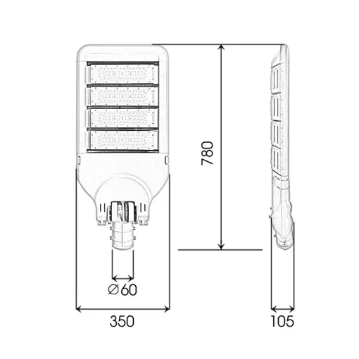 Đèn đường khu đô thị 200W Đáp ứng yêu cầu dự án - D01 - Ảnh 8