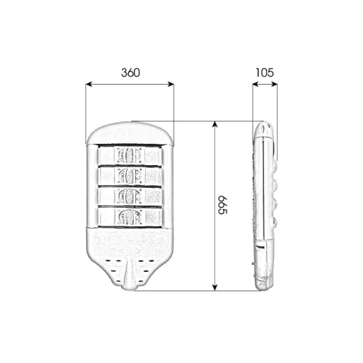 Đèn LED đường phố D03 Module COB - Công suất 200W - Ảnh 9