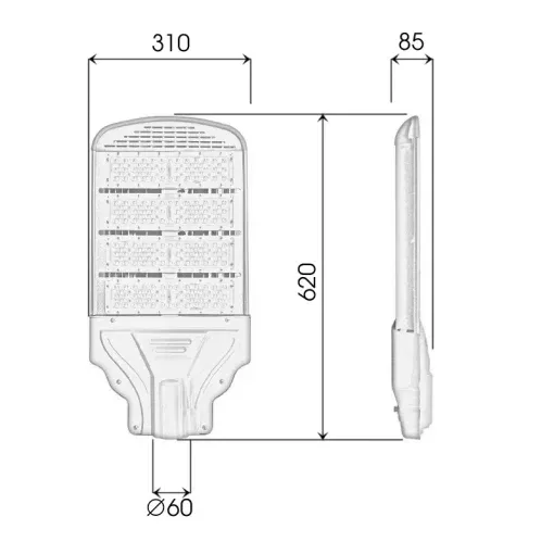 Đèn đường khu đô thị 200W Chất lượng đỉnh cao - D13 - Ảnh 9
